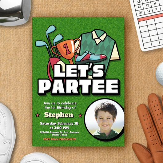 Faisons la fête - Invitation d'anniversaire de gol
