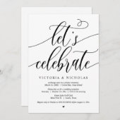 Faisons la fête Invitation de mariage en fuite (Devant / Derrière)