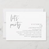 Faisons la fête, invitation de mariage en fuite (Devant)