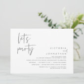 Faisons la fête, invitation de mariage en fuite (Debout devant)