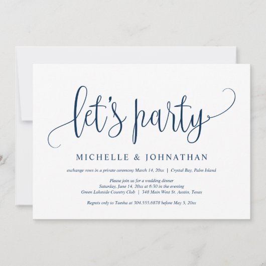 Faisons la fête, invitation pour une célébration d (Devant)