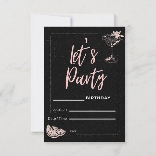 Faisons la fête ! Invitations d'anniversaire (Devant)