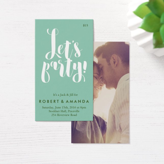 Faisons la fête Jack et Jill Ticket, Aqua (Bureau)