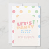 Faisons la fête Polka Dot Invitation d'anniversair (Devant)