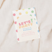 Faisons la fête Polka Dot Invitation d'anniversair