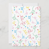 Faisons la fête Rainbow Confetti Invitation d'anni (Dos)