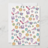 Faisons la fête rose violet Icônes Invitation d'an (Dos)