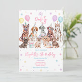 Faisons la Pawty Invitation d'anniversaire de chie (Debout devant)