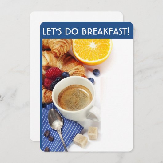 Faisons les invitations de petit déjeuner (Devant / Derrière)