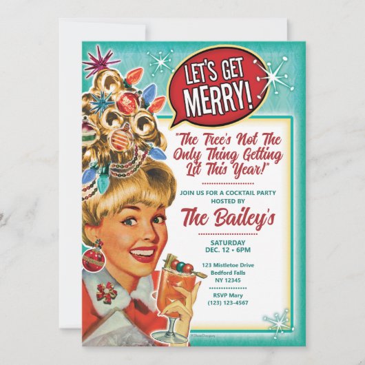 Faisons-nous plaisir - Invitation rétro à la fête (Devant)