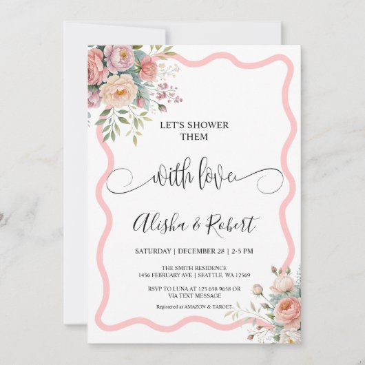 Faisons Pleuvoir L'Amour sur Eux Invitation à la d (Devant)