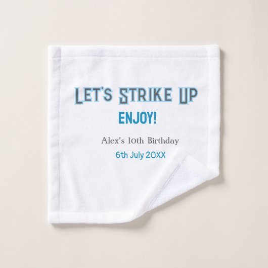 Faisons ressortir bleu gris heureux nom 10 anniver (Gant de toilette)