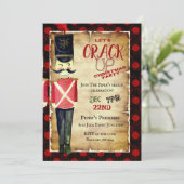 Faisons tomber le noisette de Noël Invitation roug (Debout devant)