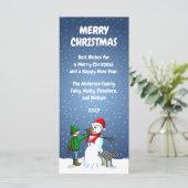 Faisons une carte de Noël Snowman (Debout devant)