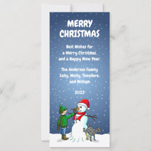 Faisons une carte de Noël Snowman