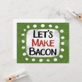 Faisons une carte de voeux Bacon (Devant/Arrière en situation)