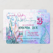 Faisons une invitation de sirène Splash (Devant / Derrière)