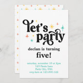 Faisons une simple invitation d'anniversaire (Devant / Derrière)