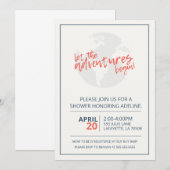 Faisons voyager les aventures Invitation de douche (Devant / Derrière)