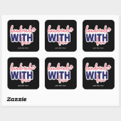 Fait à la main avec autocollant d'amour (Feuille)