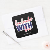 Fait à la main avec autocollant d'amour (Enveloppe)