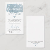 Fait à la main avec Carte de visite d'amour (Devant / Derrière)