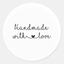 Fait à la main avec l'amour Sticker simple