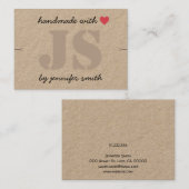 Fait à la main avec le détenteur de la carte d'aff (Devant / Derrière)