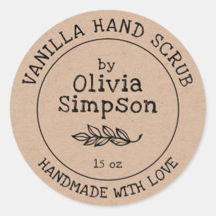 Fait à la main avec Love Cosmetics Étiquette produ