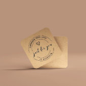 fait à la main avec script d'amour carte de remerc