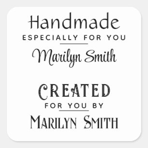 Fait à la main et créé par vous, Étiquette cadeau,