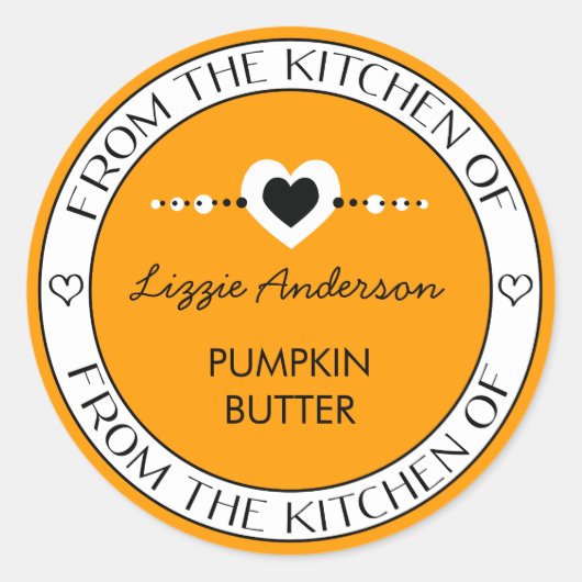 Fait avec amour de la cuisine du Étiquette | Orang (Devant)