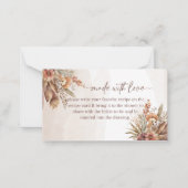 fait avec la recette d'amour carte insert (Devant)