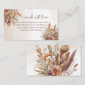 fait avec la recette d'amour carte insert (Devant / Derrière)