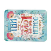 Fait Dans L'Amour Citation Boho Magnet Floral (Horizontal)