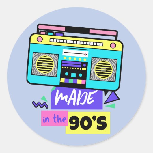 Fait Dans Les Années 90 Drôle Stickers Rétro Nosta (Devant)