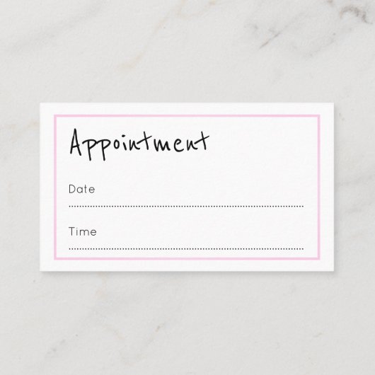 "Fait écho" des cartes de rendez-vous d'opticien (Dos)