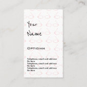 "Fait écho" des cartes de rendez-vous d'opticien (Devant)