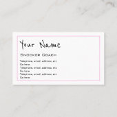 "Fait écho" des cartes de visite de billard (Dos)