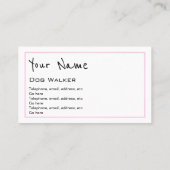 "Fait écho" des cartes de visite de marcheur de (Dos)