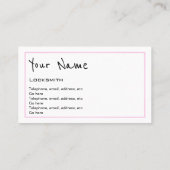 "Fait écho" des cartes de visite de serrurier (Dos)