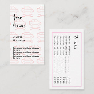 "Fait écho" des cartes des prix de réparation