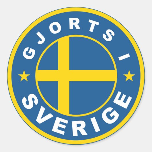 fait en suède drapeau étiquette gjorts sverige (Devant)