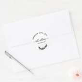 Fait main avec amour feuille de laurier Étiquette (Enveloppe)