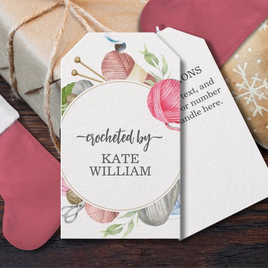 Fait main par Nom personnalisé Étiquettes de cadea