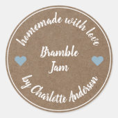 Fait Maison avec Amour | Étiquette Kraft pour Conf (Devant)