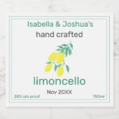 Fait maison avec amour étiquette limoncello (Étiquettes simples)