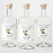 Fait maison avec amour Sloe Gin étiquette (Bouteilles)