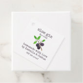 Fait maison avec amour Sloe Gin étiquette (En situation)