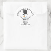 Fait maison avec Love Jolly Snowman étiquettes de  (Sac)